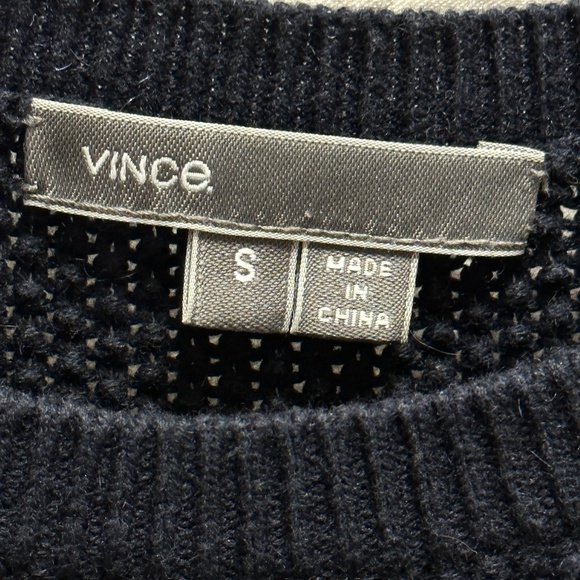 Vince Navy Blue Cotton/Cashmere Sweater (perfect for Spring!) - Picture 6 of 7